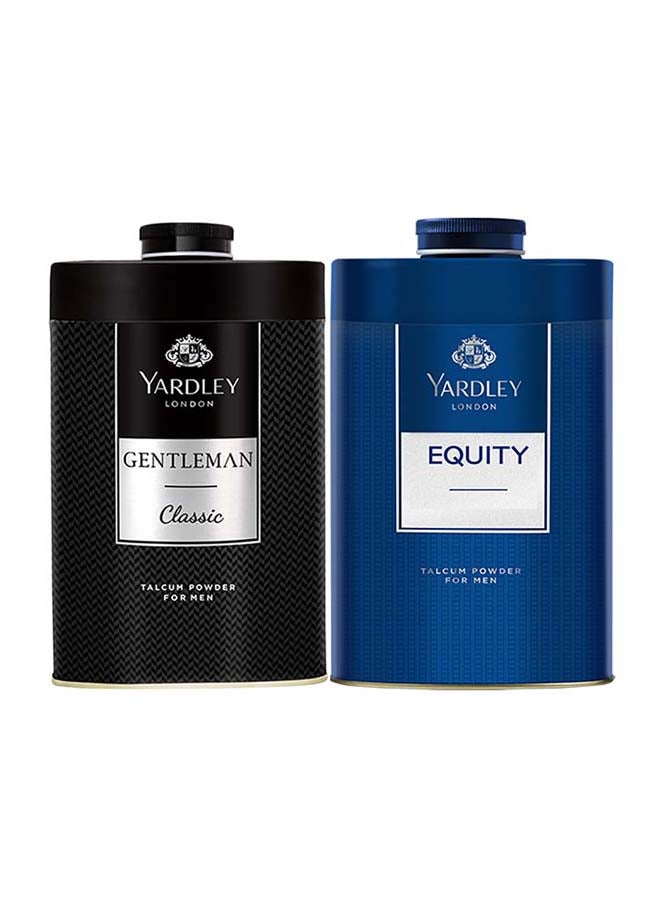ياردلي طقم هدايا بخاخ الجسم جنتلمن كلاسيك توين (Gentlemen Classic 250gm, Equity 250gm)