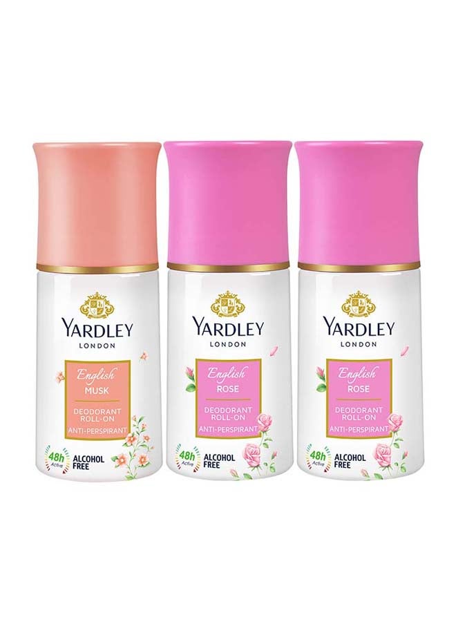 Yardley English Rose Twin Body Spray Gift Set (2 x English Rose 150ml, English Musk 150ml) 