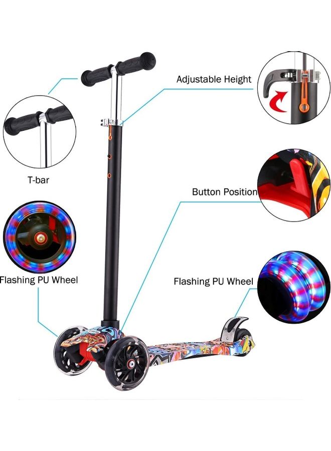 Cool Baby 3 Flash Wheel Child Kick Adjustable Scooter Tricycle 57x23x85cm - Image 3