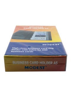 A5 Business Card Holder With Index Black
