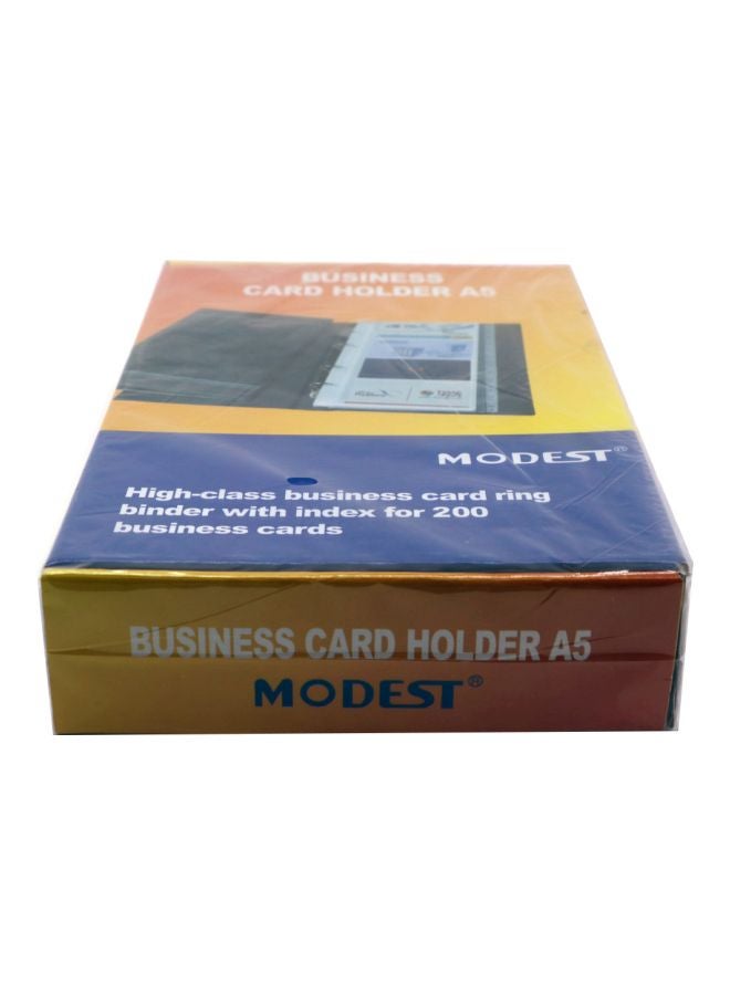 MODEST - A5 Business Card Holder With Index Black - Image 1