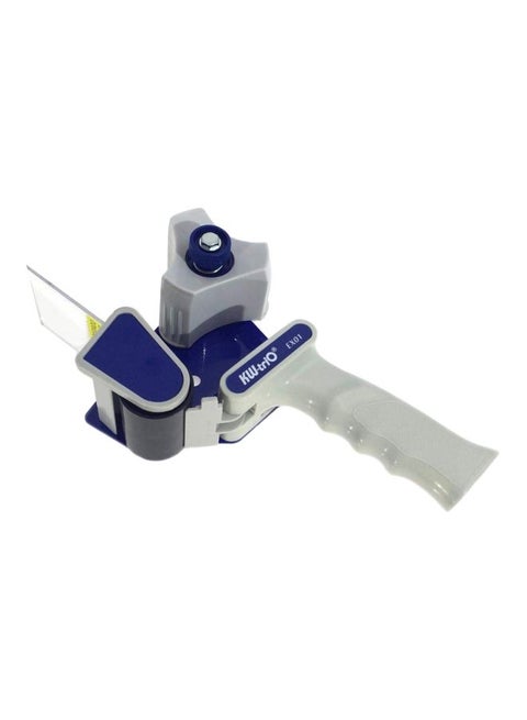 Double-Edged Reversible Blade Tape Dispenser White/Grey/Blue