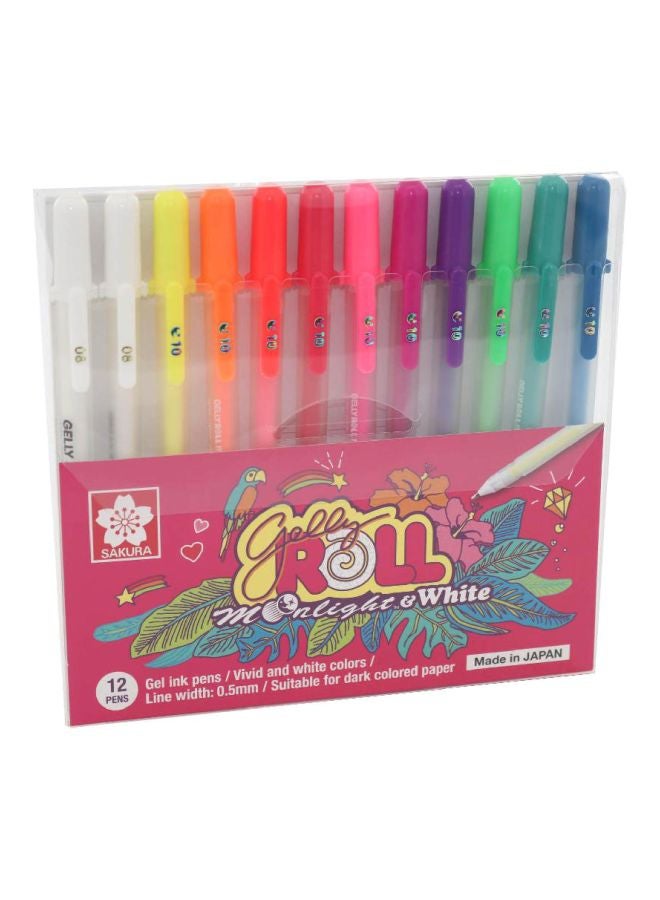 SAKURA 12-Piece Gelly Roll Moonlight Gel Ink Pen Set Multicolour