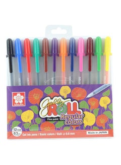 SAKURA 12-Piece Gelly Roll Regular Colors Gel Ink Pens Set Multicolour 