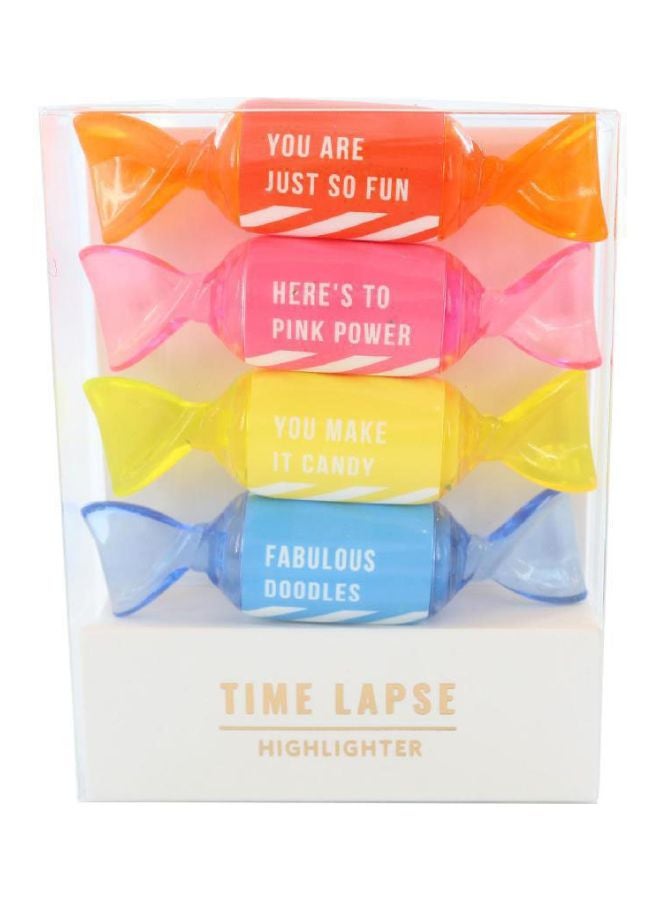 ROCO 4-Piece Chisel Tip Candy Highlighter Multicolour