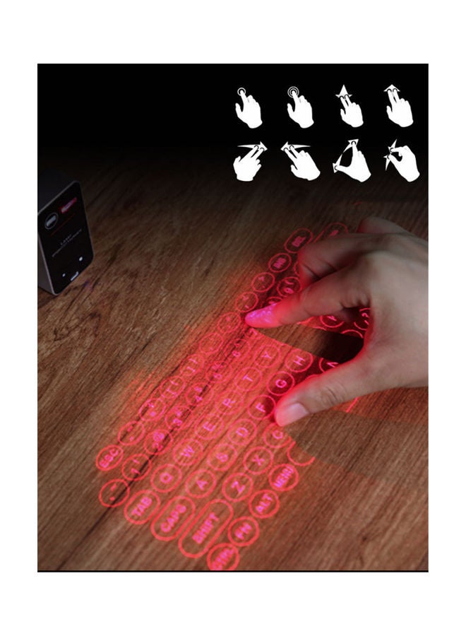 Bluetooth Laser Projection Keyboard Black/Silver