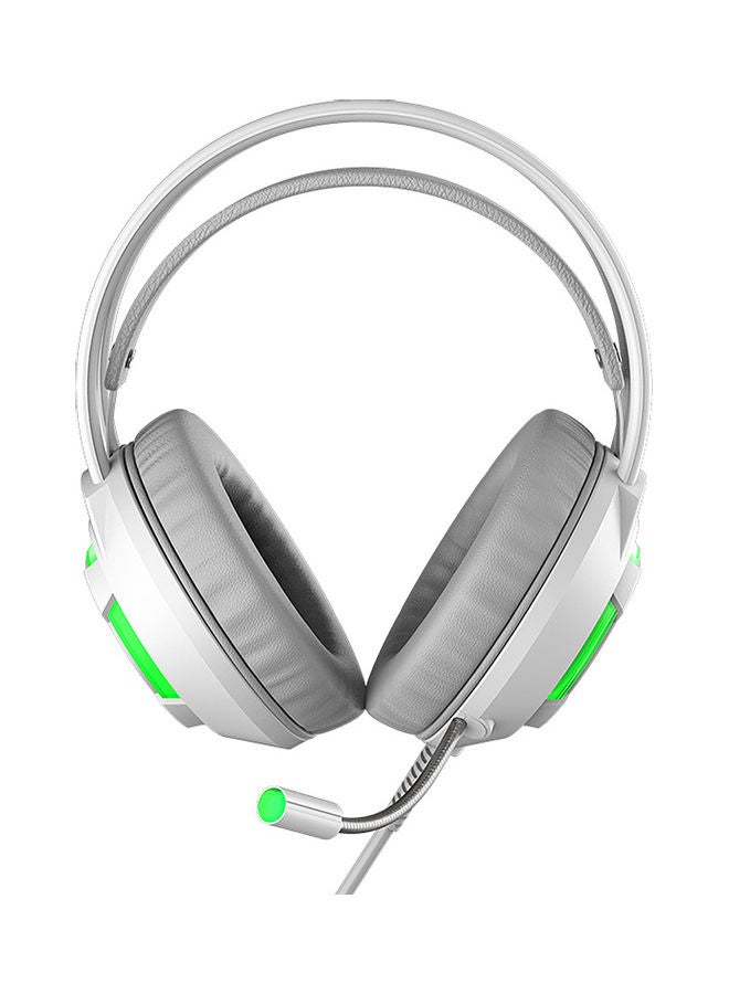 Ajazz - AX120 Luminous Headset 3.5mm Audio USB Connector 50mm Surround Bass Sound Music Headphone Omnidirectional Microphone Soft Breathable Earmuffs Earphones for Computer Office Gaming - Image 1