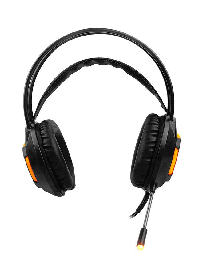 Ajazz - AX120 Luminous Headset 3.5mm Audio USB Connector 50mm Surround Bass Sound Music Headphone Omnidirectional Microphone Soft Breathable Earmuffs Earphones for Computer Office Gaming - Image 1