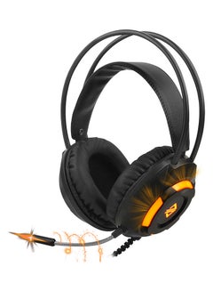 AX120 Luminous Headset 3.5mm Audio USB Connector 50mm Surround Bass Sound Music Headphone Omnidirectional Microphone Soft Breathable Earmuffs Earphones for Computer Office Gaming