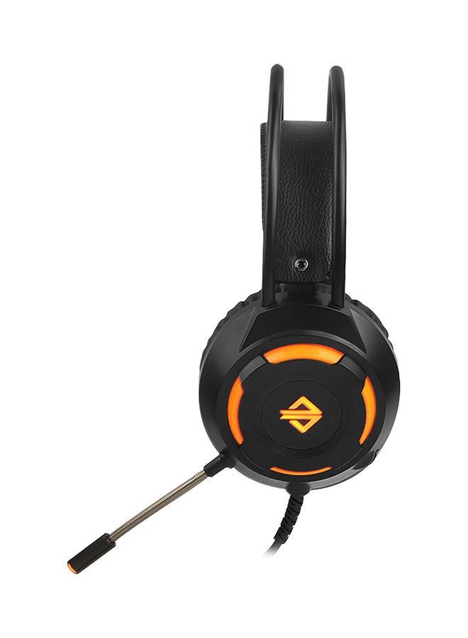 Ajazz - AX120 Luminous Headset 3.5mm Audio USB Connector 50mm Surround Bass Sound Music Headphone Omnidirectional Microphone Soft Breathable Earmuffs Earphones for Computer Office Gaming - Image 1