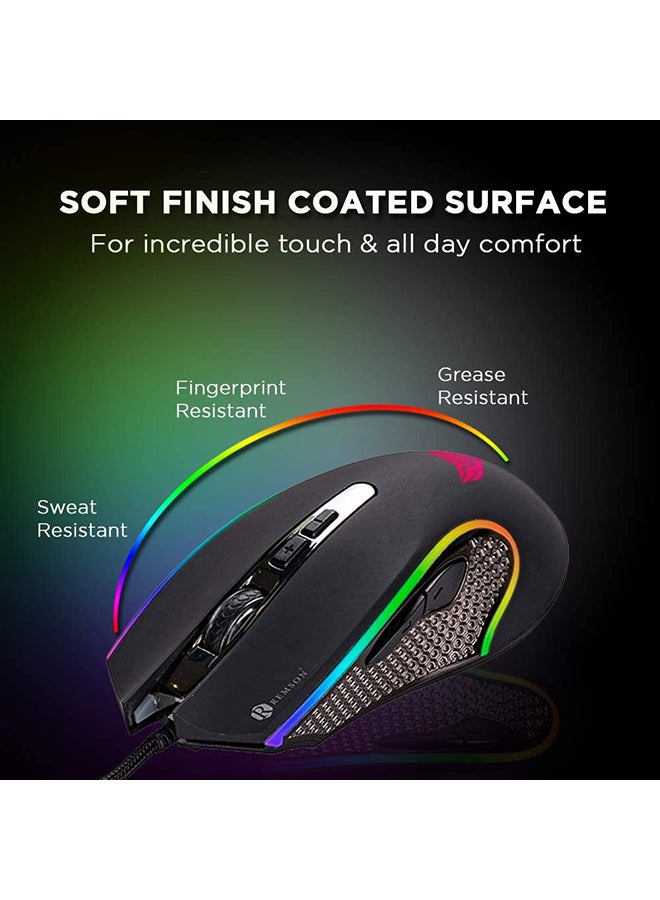 Remson - 4-In-1 Gaming Wired Keyboard With Mouse, Gaming Headset Combo And Mouse Pad English/Arabic - Image 1