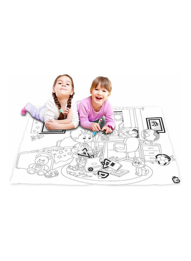 Mamas Gift Coloring Drawing Mat White Black 
