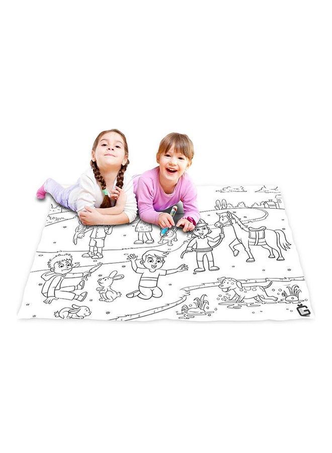 Mamas Gift Coloring Drawing Mat White 