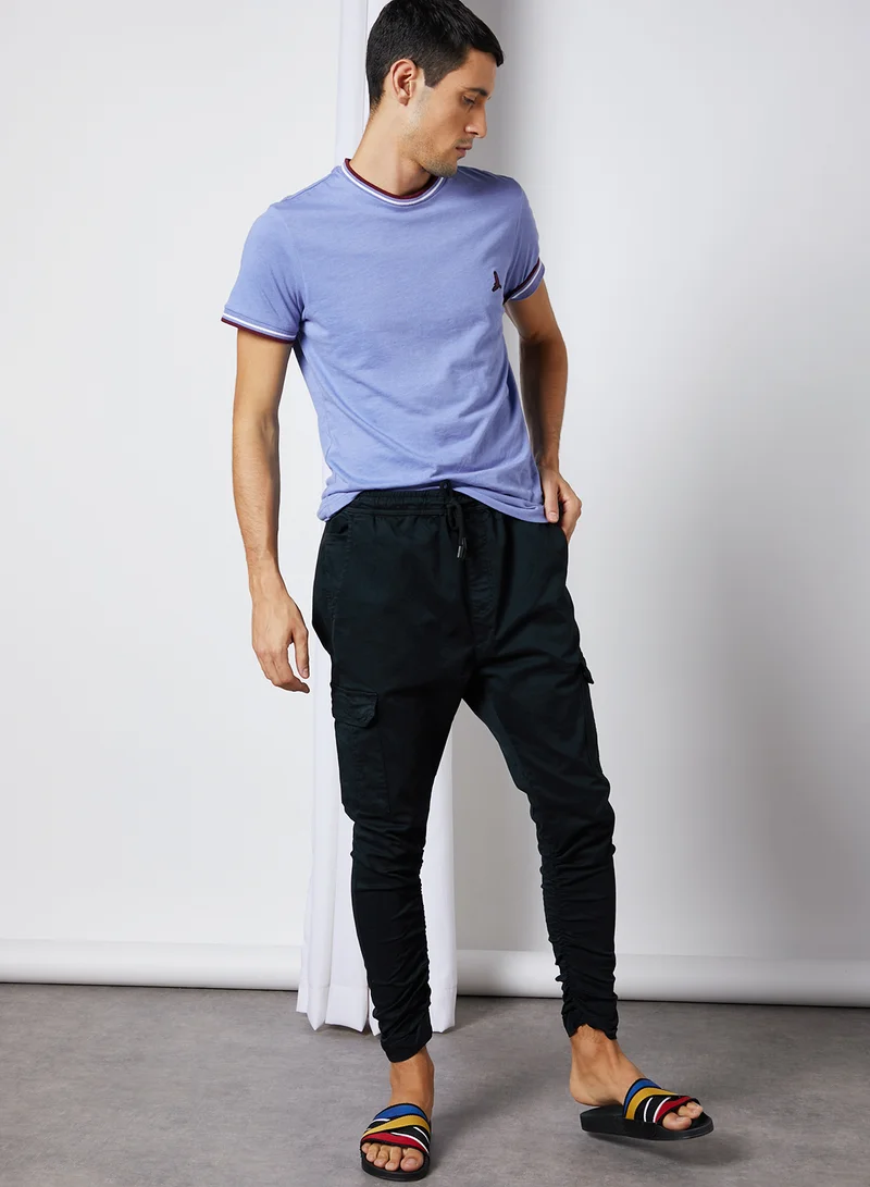 BRAVE SOUL Haddon Cargo Drawcord Hem Joggers Black