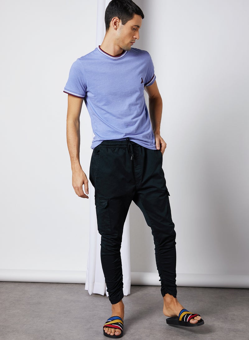 BRAVE SOUL Haddon Cargo Drawcord Hem Joggers Black  - Image 4