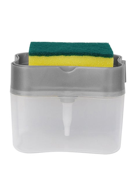 Dishwashing Sponge Soap Dispenser Grey 9.1x10.2x14cm