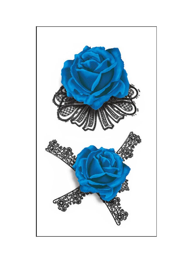 Waterproof Fashionable Temporary Tattoo Sticker Pink/Black - Image 1