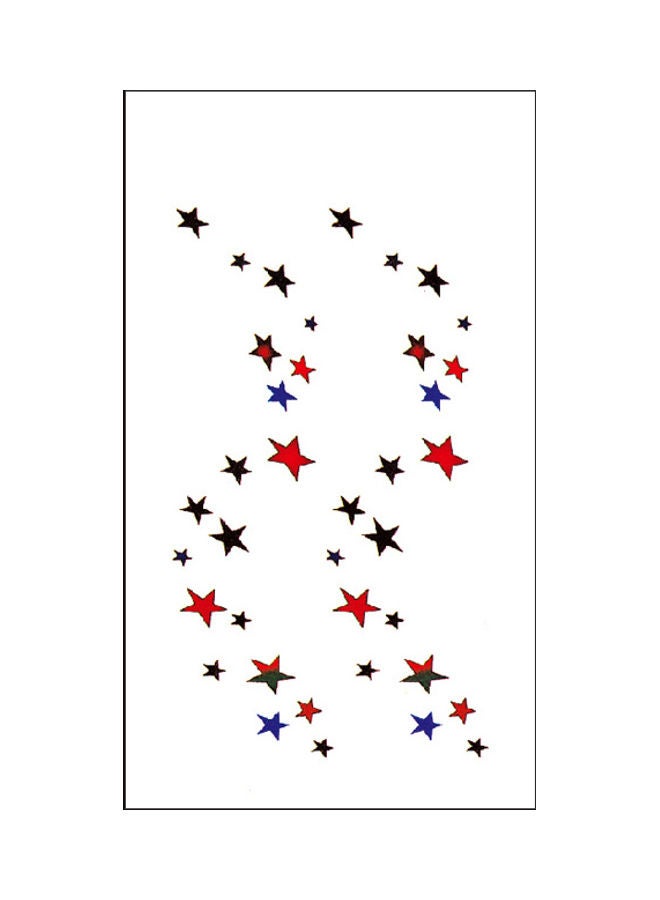 Waterproof Fashionable Temporary Tattoo Sticker Black/Red/Blue - Image 1