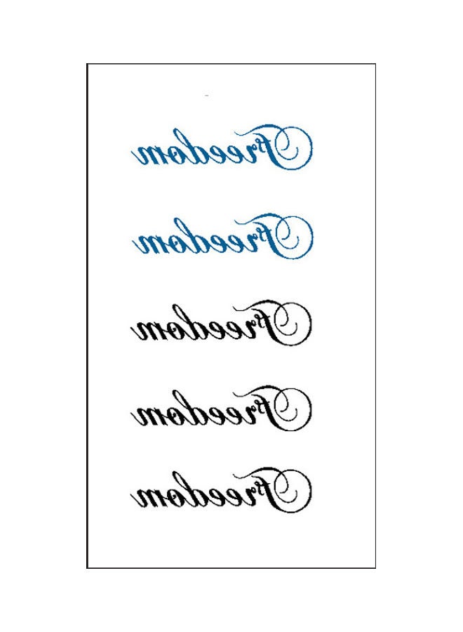 Waterproof Fashionable Temporary Tattoo Sticker Black/Blue - Image 1