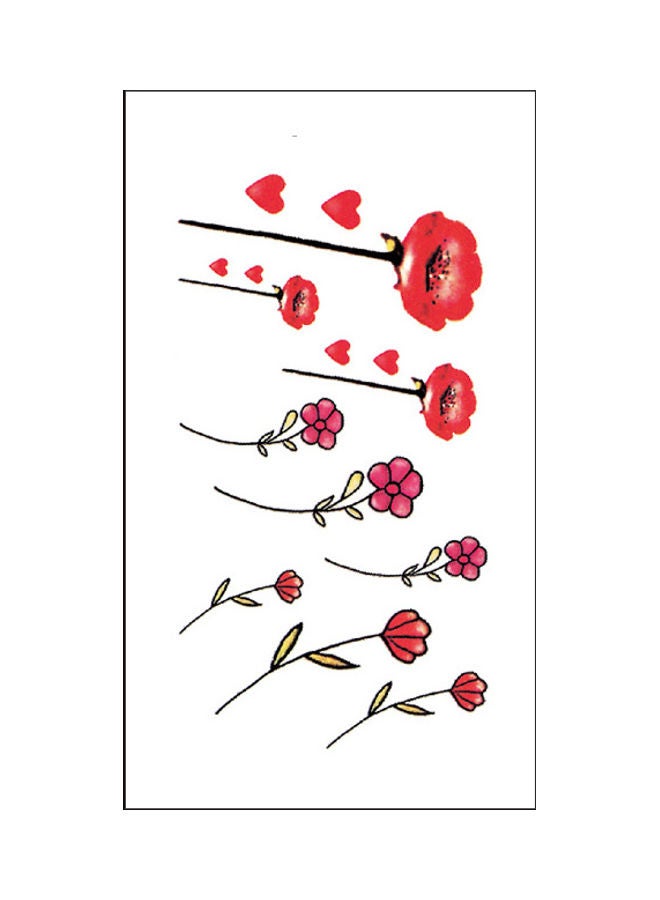 Waterproof Fashionable Temporary Tattoo Sticker Red - Image 1
