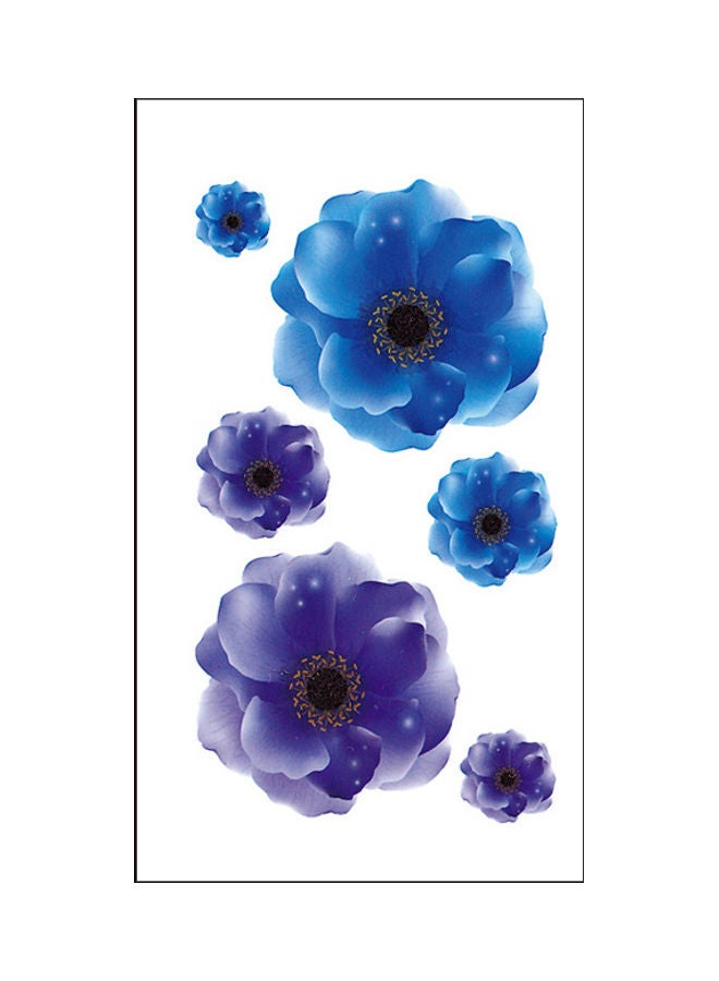 Waterproof Fashionable Temporary Tattoo Sticker Blue/Purple - Image 1