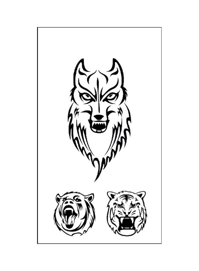 Waterproof Fashionable Temporary Tattoo Sticker Black - Image 1