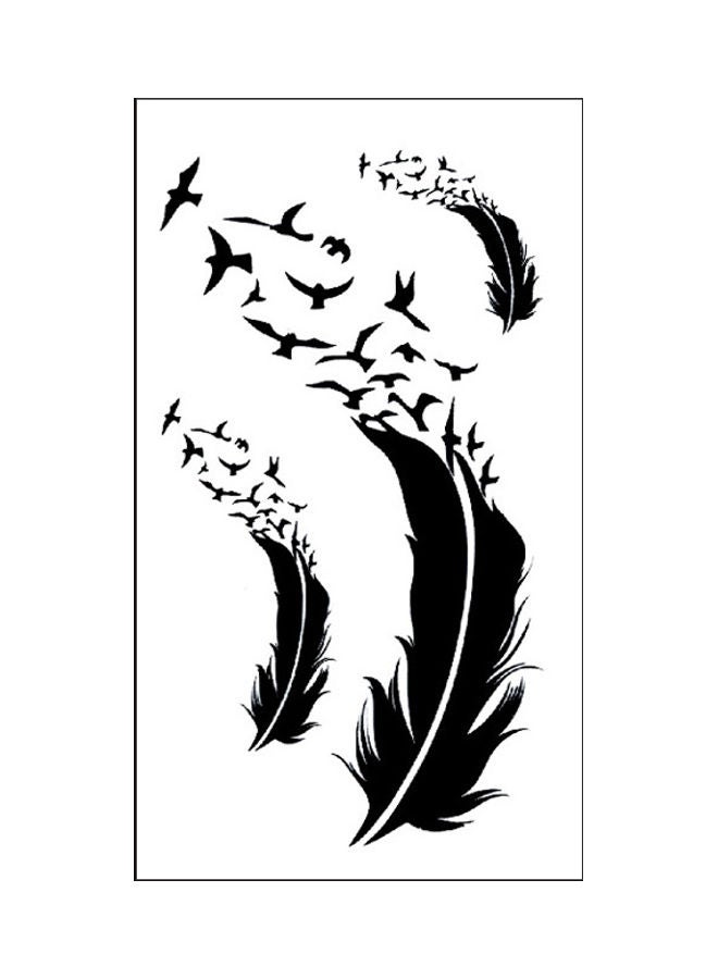 Waterproof Fashionable Temporary Tattoo Sticker Black - Image 1