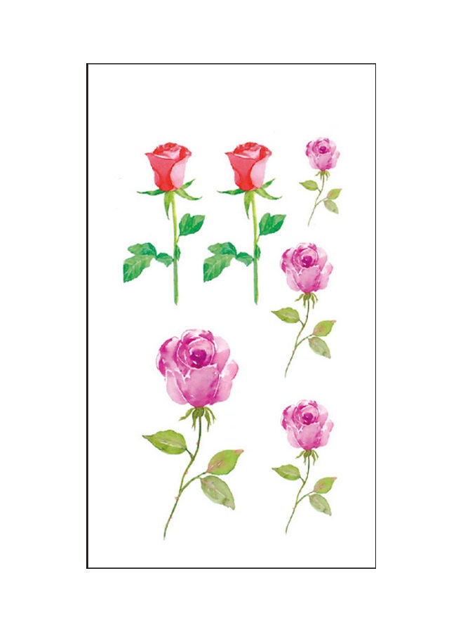Waterproof Fashionable Temporary Tattoo Sticker Red/Green/Pink - Image 1