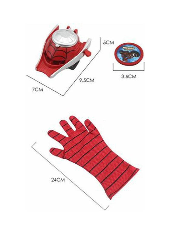 7-Piece Aavengers Spider Man Gloves With Frisbees And Disc Launcher Set  - Image 1