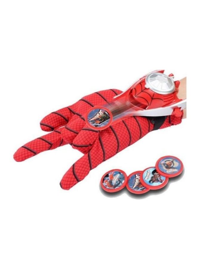 7-Piece Aavengers Spider Man Gloves With Frisbees And Disc Launcher Set  - Image 2