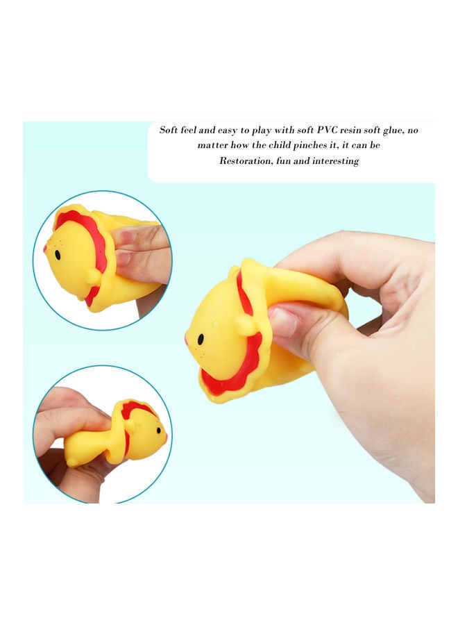 Beauenty - 3-Piece Bathroom Toy Set Elephant 7x7.5x4, Lion 6.5x7x3.5, Giraffe 26.5x11x3cm - Image 1