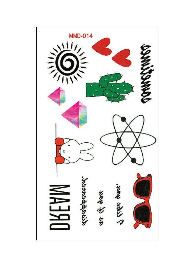 Waterproof Fashionable Temporary Tattoo Sticker Multicolour - Image 1