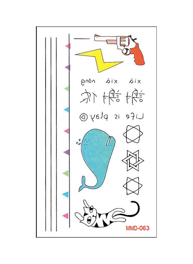 Waterproof Fashionable Temporary Tattoo Sticker Multicolour - Image 1