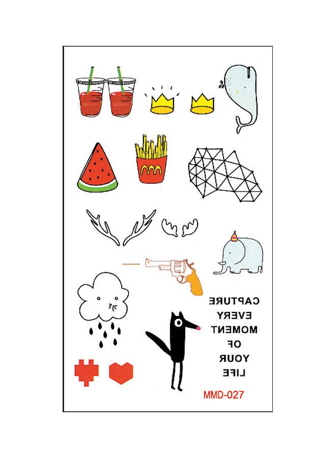 Waterproof Fashionable Temporary Tattoo Sticker Multicolour - Image 1