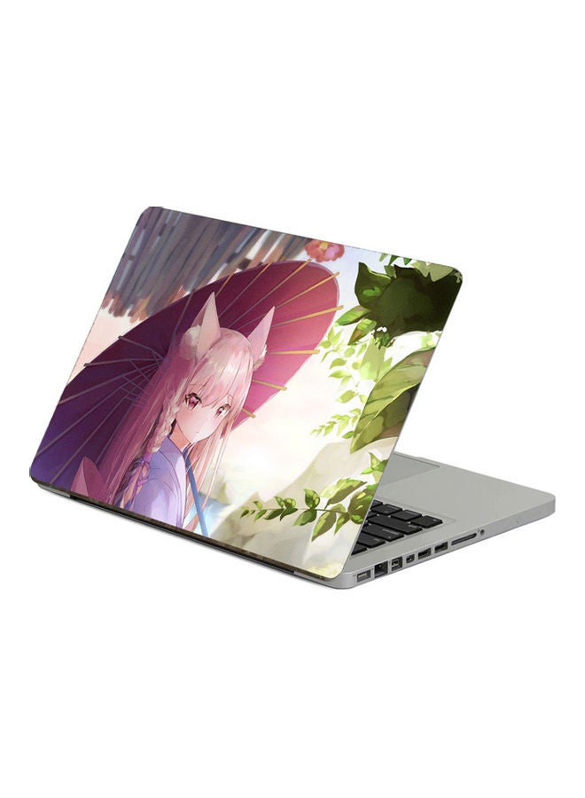 Girl KimonoPrinted Laptop Sticker 13.3 Inch Multicolor Multicolor 