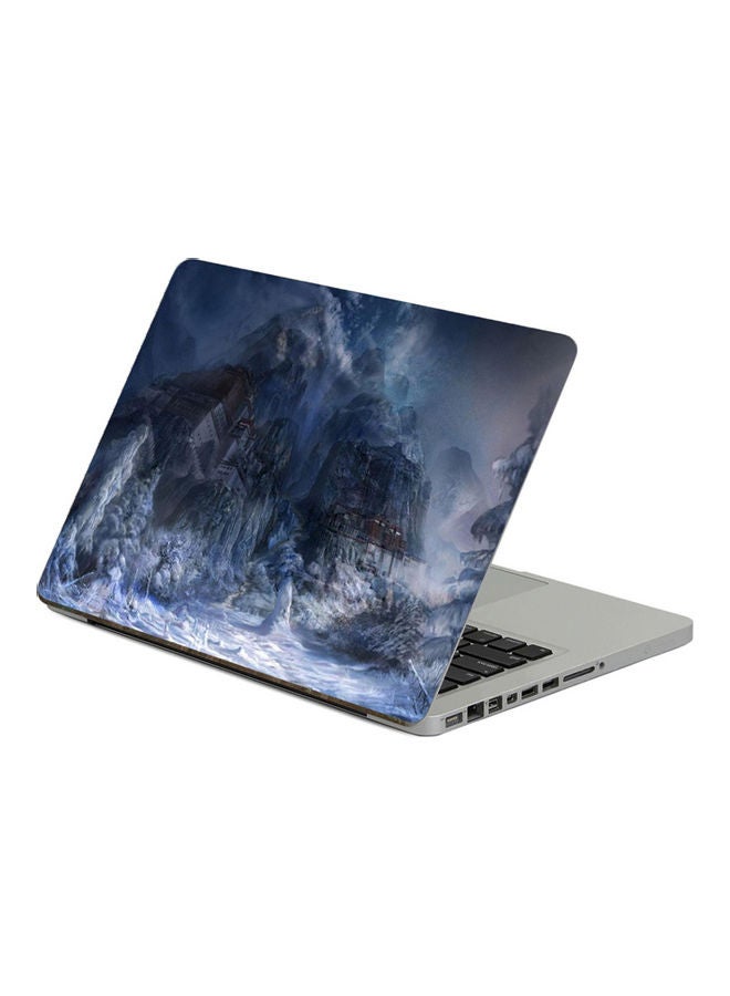 ملصق لابتوب بطبعة دير شتوي مقاس 13.3 بوصة، عدة ألوان متعدد الألوان