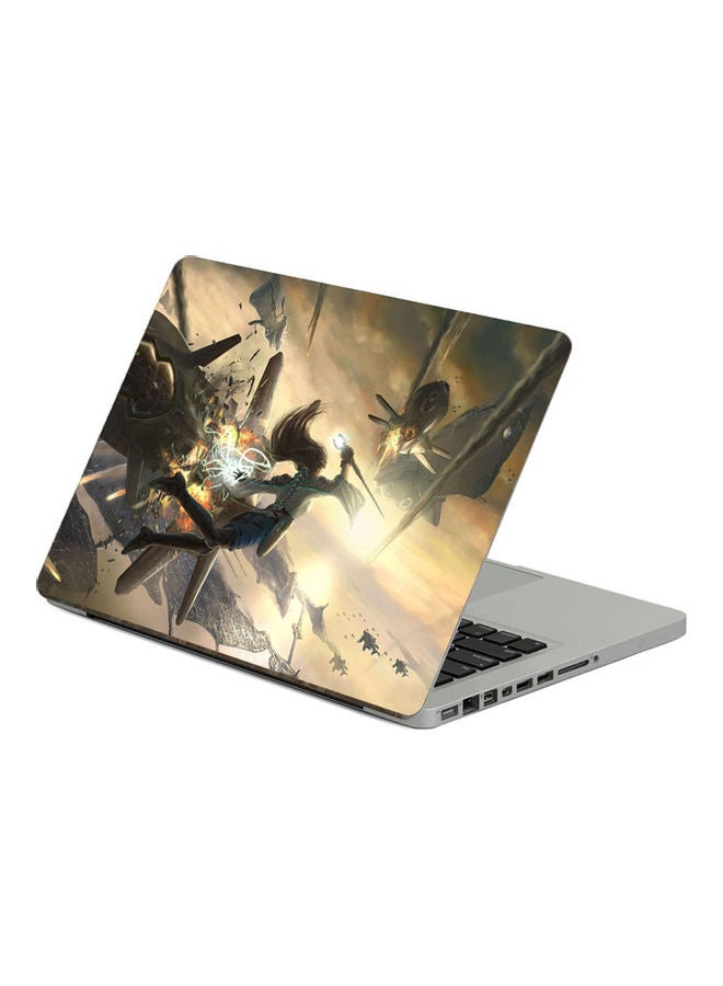 Girl ShipPrinted Laptop Sticker Multicolor