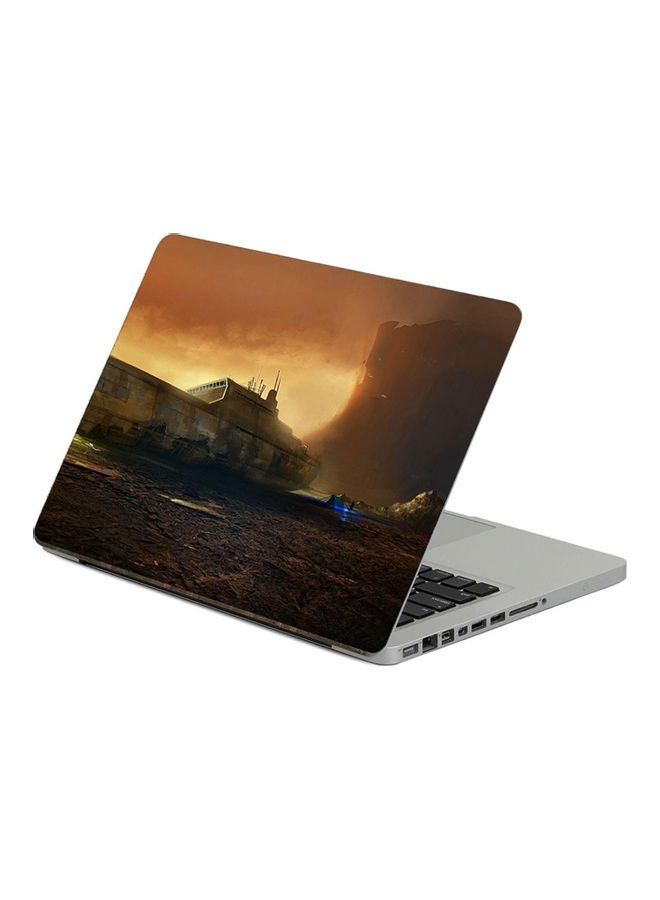Ship DestructionPrinted Laptop Sticker Multicolor