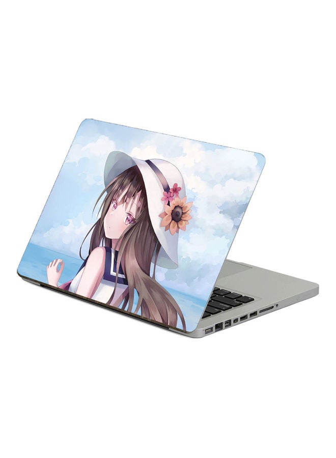 Girl AnimePrinted Laptop Sticker Multicolor