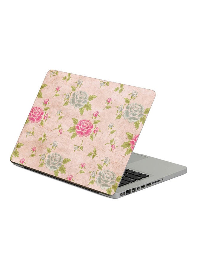 ملصق لابتوب برسمة زهور مقاس 13.3 بوصة، ألوان متعددة متعدد الألوان