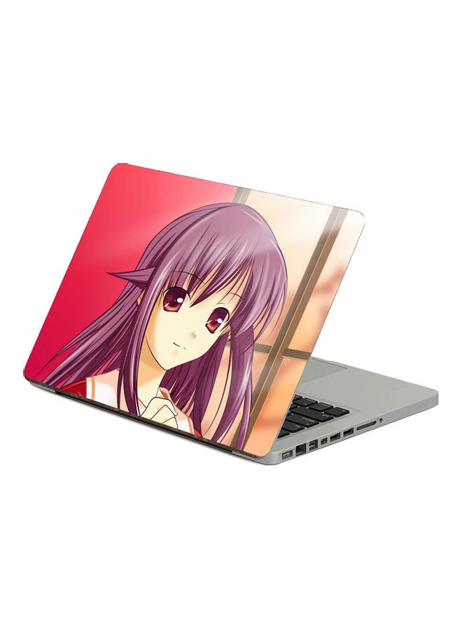 Girl AnimePrinted Laptop Sticker Multicolor