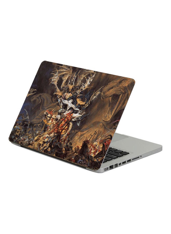 ملصق لابتوب بطبعة شيطان متعدد الألوان