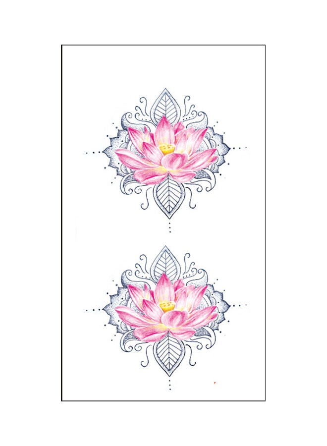 Waterproof Fashionable Temporary Tattoo Sticker Pink/Grey - Image 1