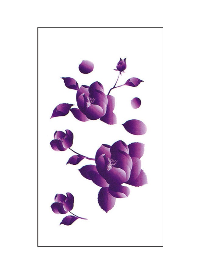 Waterproof Fashionable Temporary Tattoo Sticker Purple - Image 1