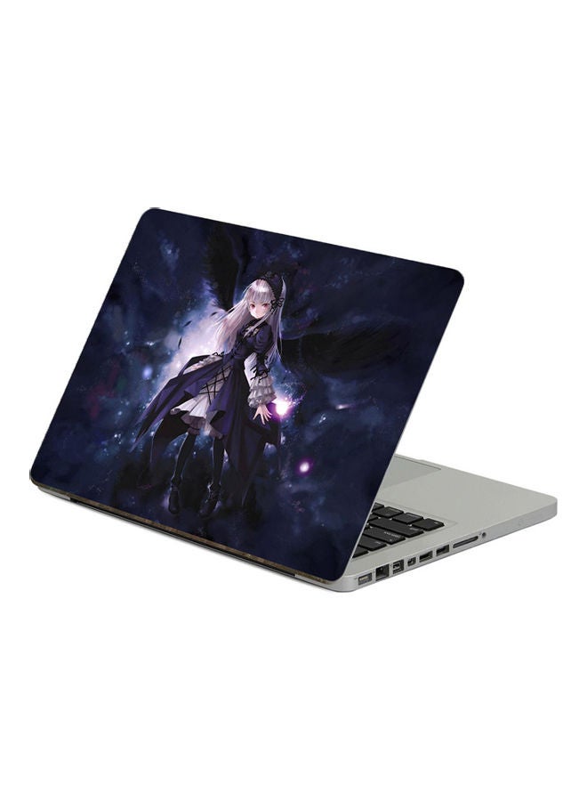 Anime GirlPrinted Laptop Sticker Multicolor