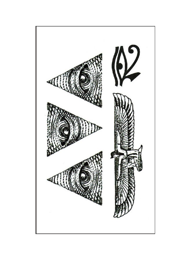 ملصق تاتو مؤقت عصري مقاوم للماء أسود - Image 1