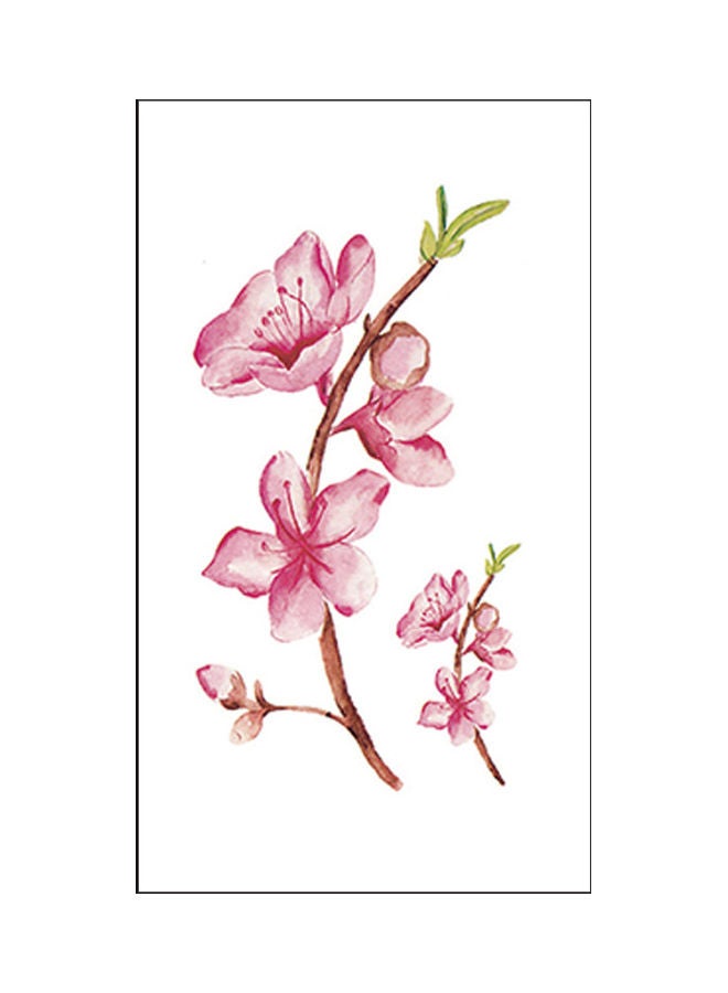 Waterproof Fashionable Temporary Tattoo Sticker Pink/Green - Image 1