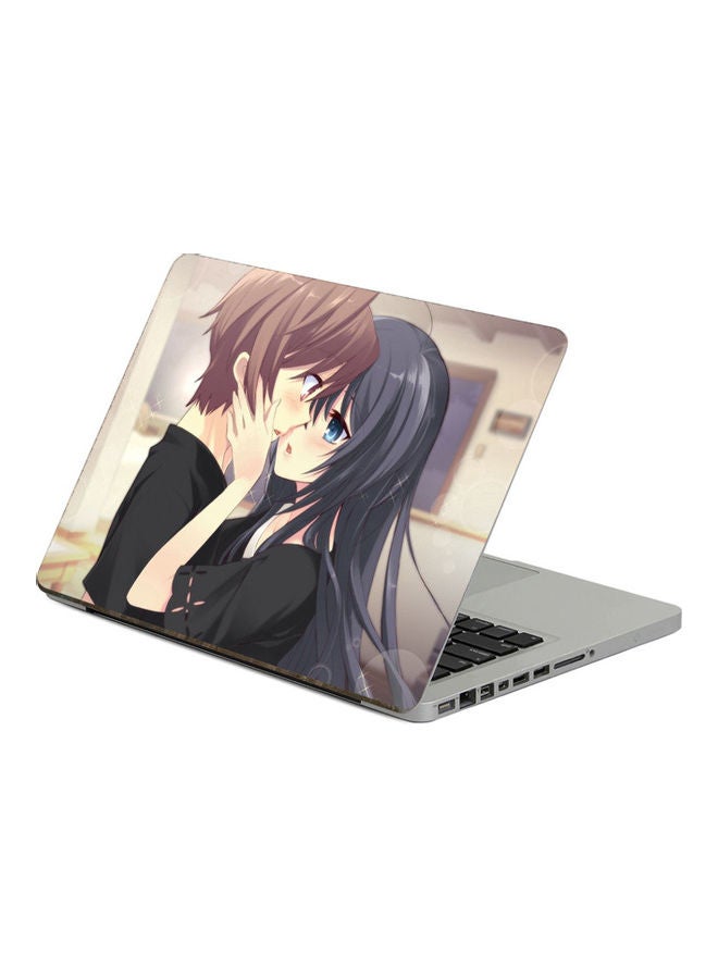 ملصق لابتوب بطبعة فتى أنمي متعدد الألوان