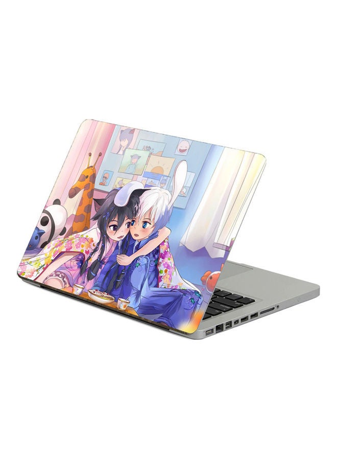 ملصق لابتوب بطبعة أنمي لأصدقاء متعدد الألوان