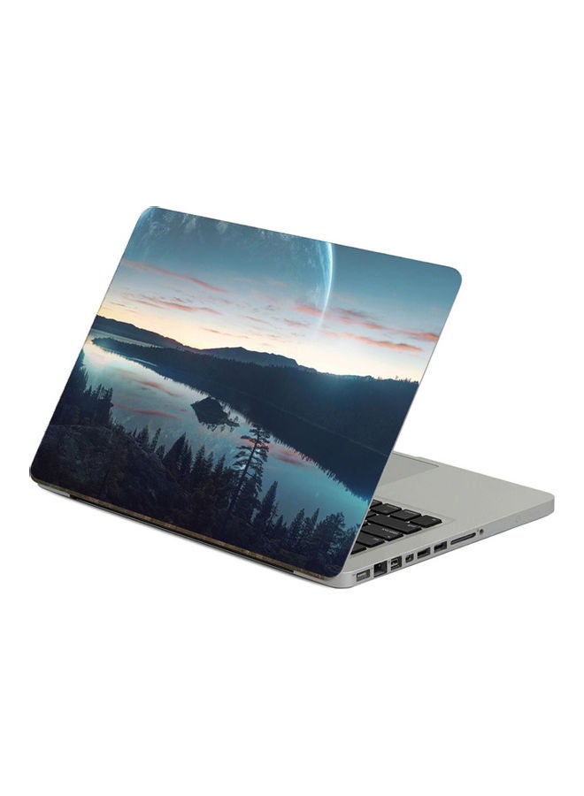 River ForestPrinted Laptop Sticker Multicolor